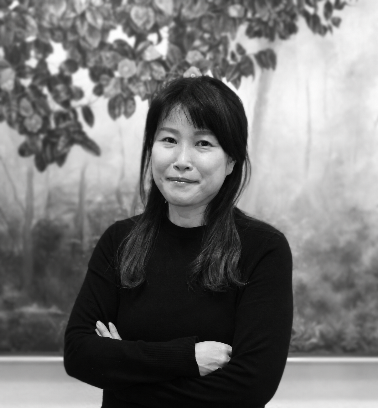 서양화가 L 현주 흑백 프로필 사진